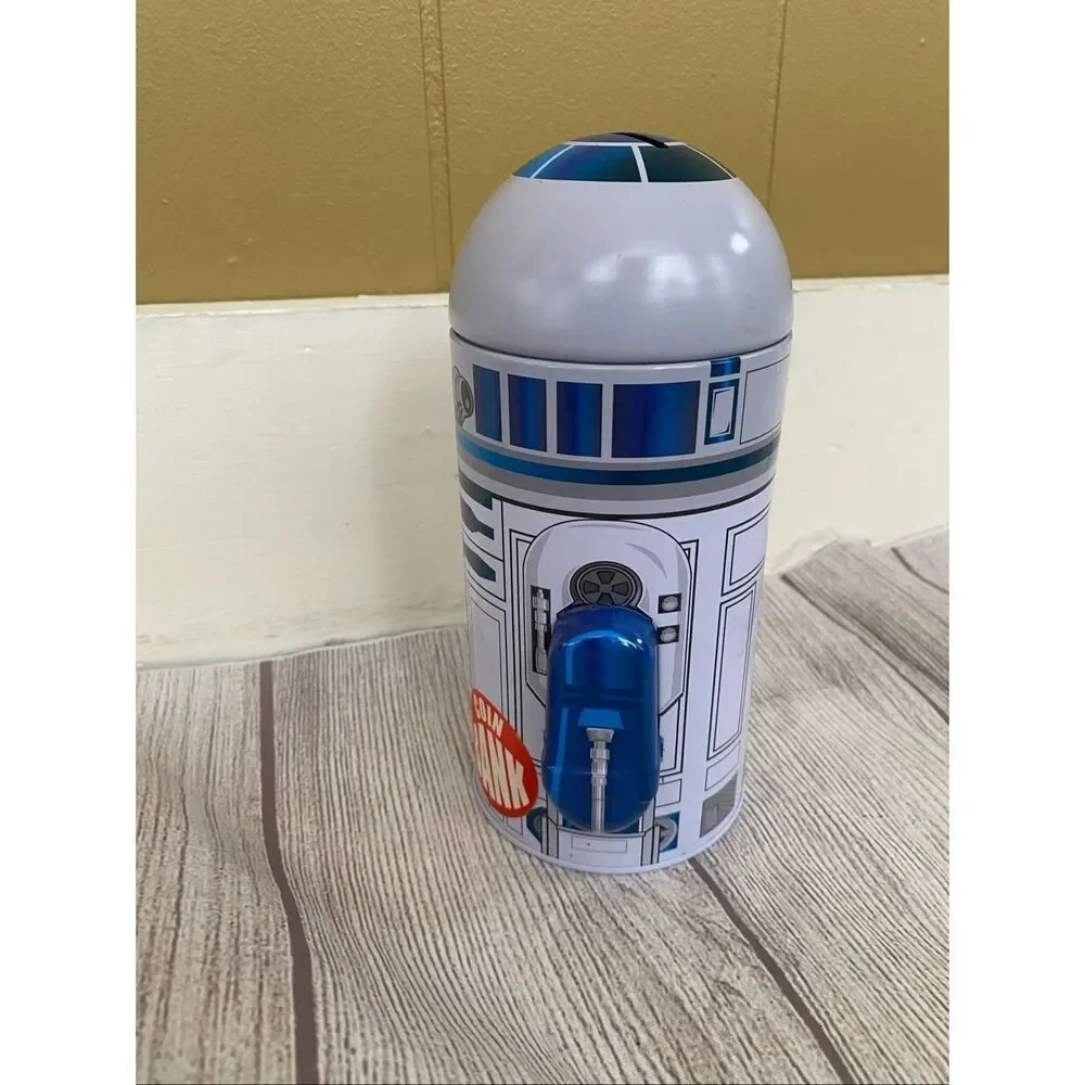 Star wars R2D2 7.5” coin bank with removable top